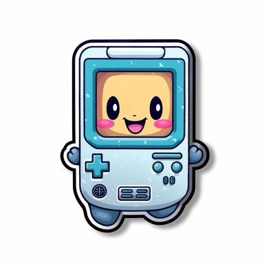single image cute cartoon clipart sticker white background 8-bit style--no mockups