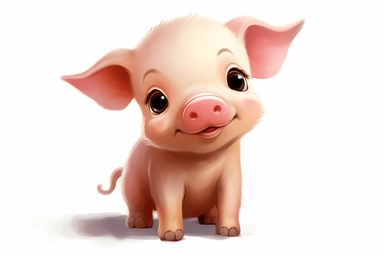 cute exercise pig clipart, hd, on white background, spaced out