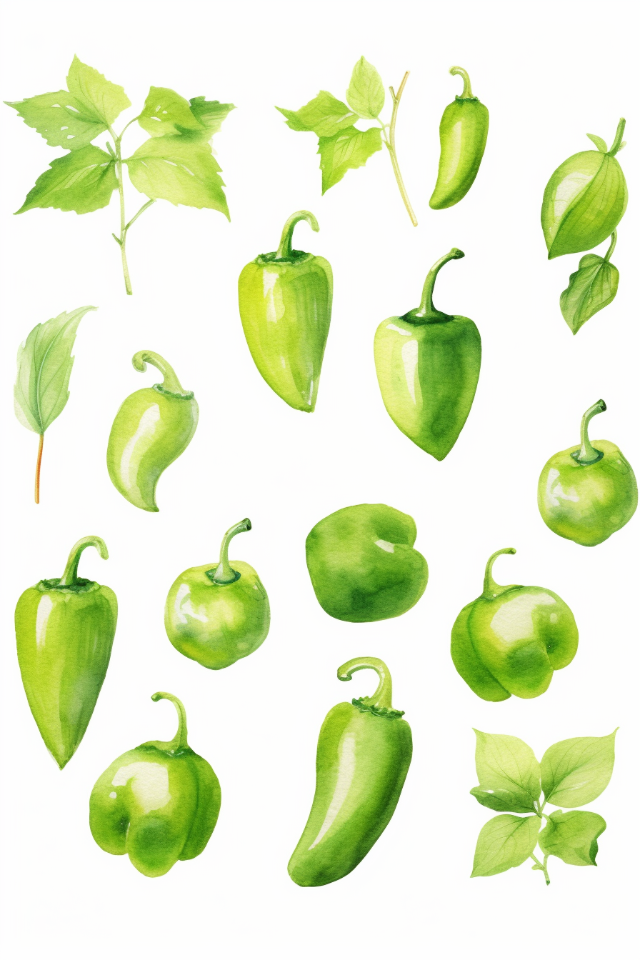 green pepper clipart