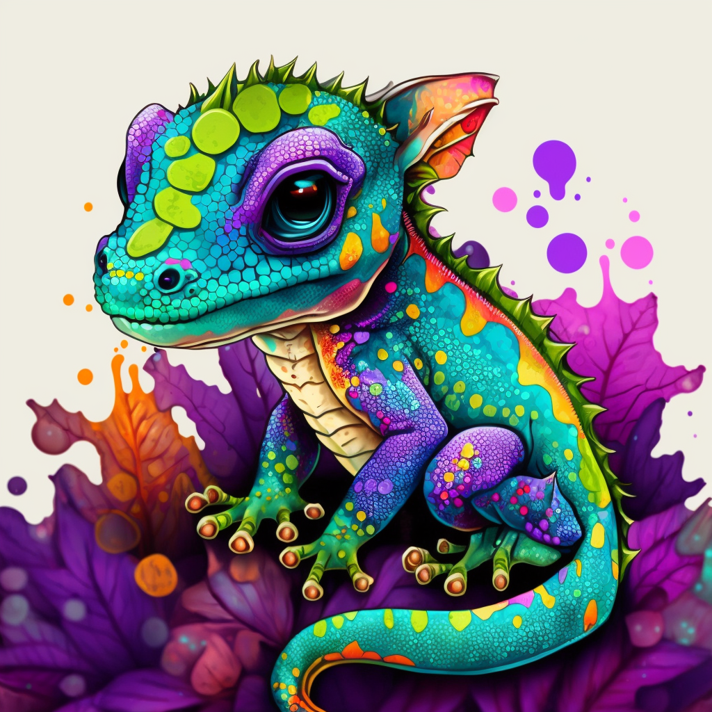 cute gecko cliparts