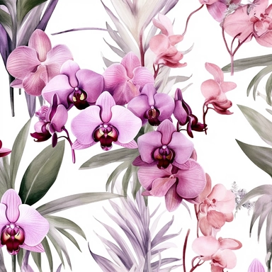 Contemporary collage style floral patterns orchids watercolor elegant flowers wedding invitations high quality and elegant clipart of flowers Gucci art pink andlavender shades background 4