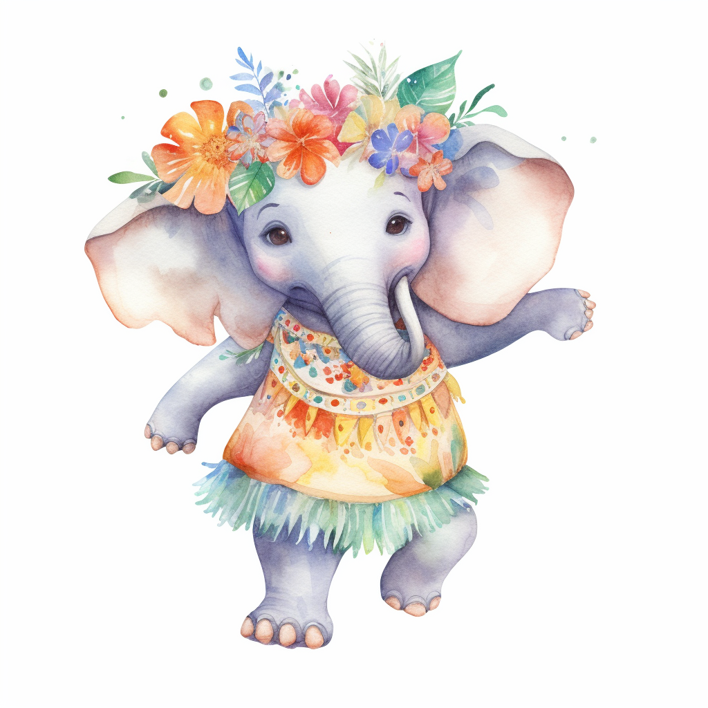 cute hawaiian cliparts