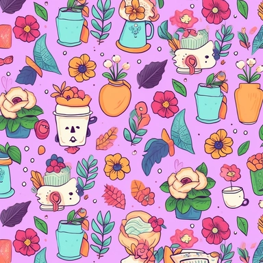 aesthetic, clipart, girly pattern
