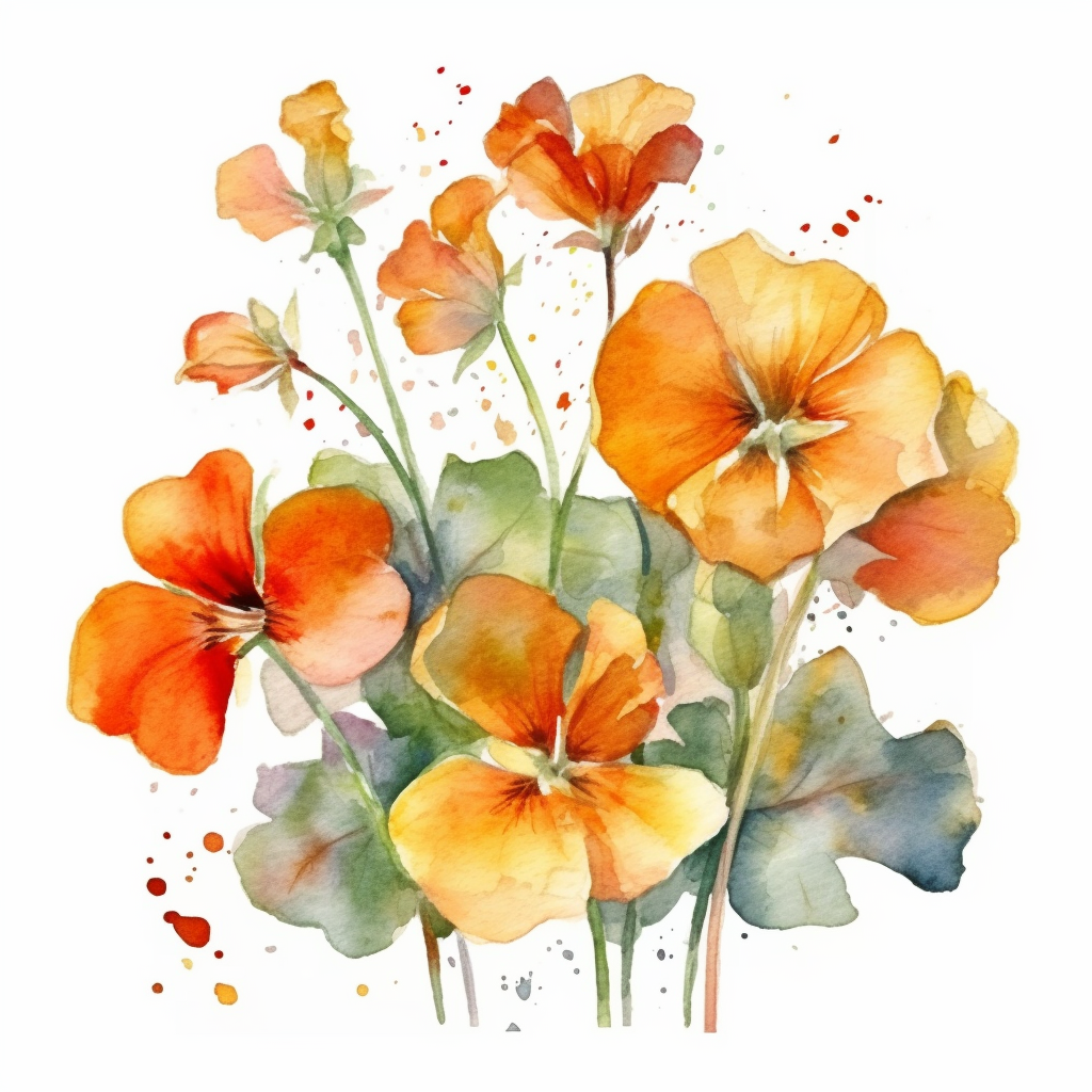 nasturtium flower cliparts