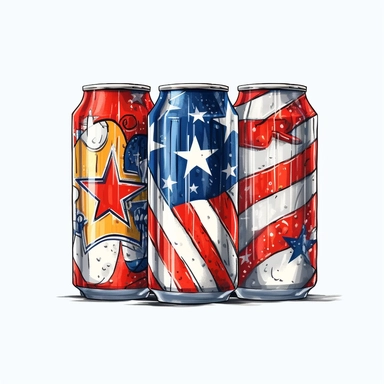 file:///C:/Users/Administrator/Desktop/d3859a98fa.jfif Cute Beautiful patriot three beer Can for 4th of july watercolor sublimation Clipart,Cartoon, hyper realistic, intricate detail, illustration style,high solution,on the white background