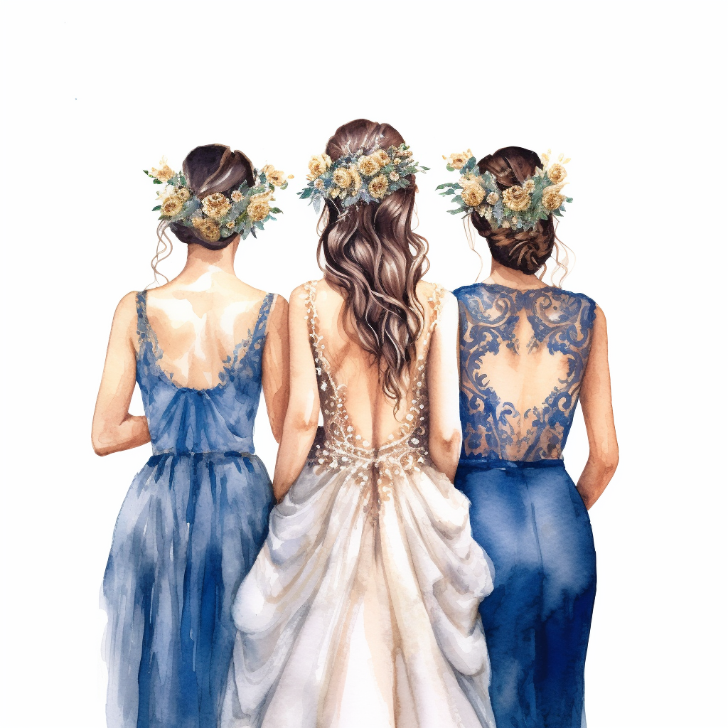 bridesmaid dress cliparts
