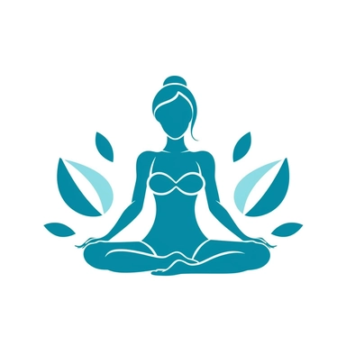 adorable simple yoga logo clipart, white background