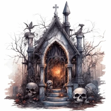 gothic prayer place clipart