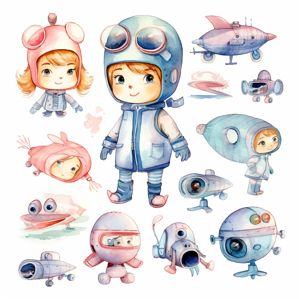 cute plane cliparts
