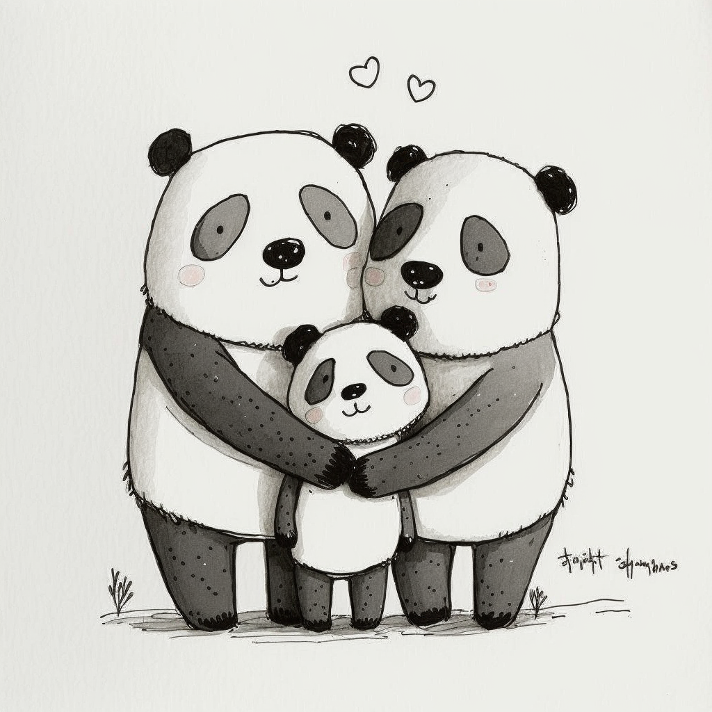 doodle family cliparts