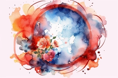 Watercolor, Craft a symbol that represents longing and desire clipart, hd, on a white background, spaced out