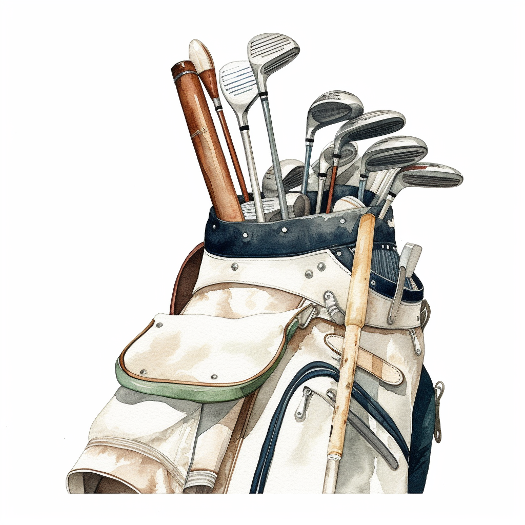 golf bag clipart