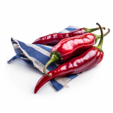 chilies wrapped in the american flag clipart on white background
