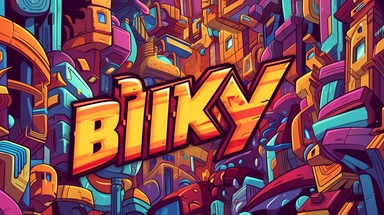 bixxy_clips logo, vector fractals, frame modulation comic book pop art style,