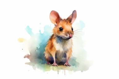 Watercolor, Bandicoot Mammal, clipart, hd, on a white background, spaced out