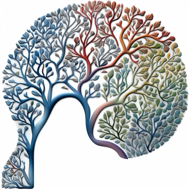 biology textbook cover, white background, clipart, negative space