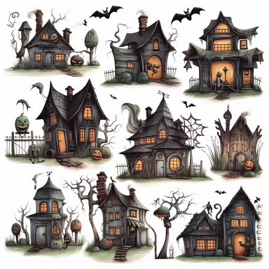 Halloween for Holiday clip art illustrator