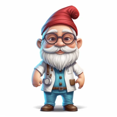 cute gnome Male nurse clipart