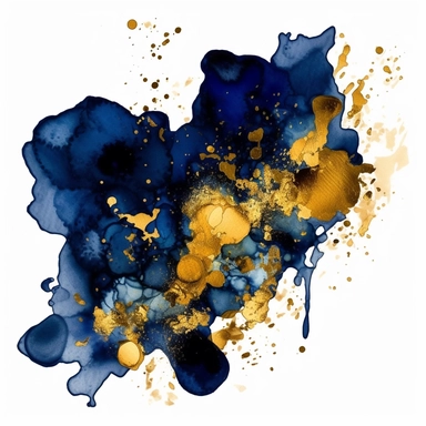 clip art dark blue alcohol ink with gold glitter