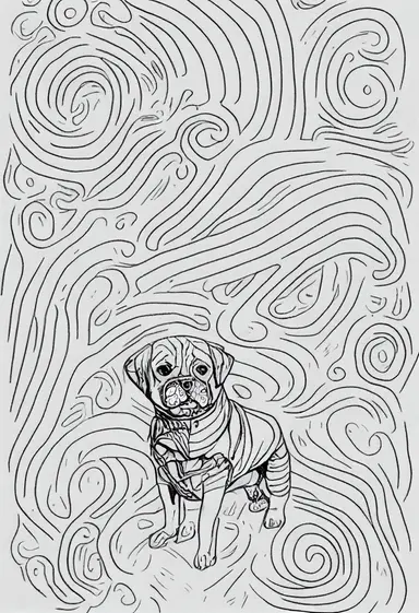 thick lines, 1 simple drawing, 1 , 1bit, 1 full body steampunk dog, sticker art, 1 color by numbers, 1 coloring page for adults, 1 , printable outlined artwork, 1 smooth curved lines, 1, coloring book style, 1, line art, 1 just the outline, white paper, white backdrop, crisp lines, vector image, svg style, clipart style,