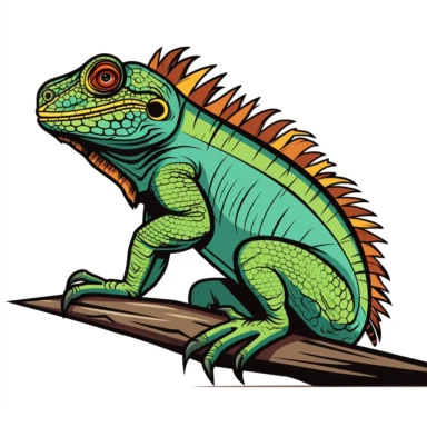 A mesmerizing iguana comes to life in a clean and simple line art clipart. With its distinctive scales and elongated body, this elegant reptile showcases its unique charm. The minimalist style emphasizes the iguana's sleek silhouette, capturing its essence without any distractions. Let this captivating clipart of an iguana add a touch of nature's wonder to your designs. T-shirt design graphic, vector, contour, no background.