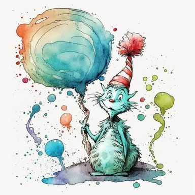 watercolor dr seuss clipart