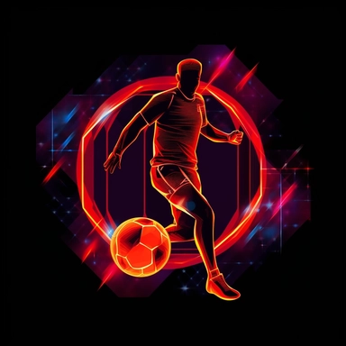 logo design for aFUTURISTIC SOCCER PLAYER from the columbian national team ,in the style of Paul Rand, fire dectors, live streaming, sophisticated, vector, . night visionbinoculars , info red,Vibe. Warm. So real. 4k, vector. 4K VECTOR IMAGE OF A BRIGHT AND RADIANT , WITH STARS THAT SHINE BRIGHT AS DAY, ILLUMINATING . BLACK BACKGROUND WITH NO LIGHT. HYPER REALISTICIMAGE QUALITY. NO MOTION WITH IN THE GARMENTS OF THE FLAG. RADIANT WHITES. . BOLD AND BRAVE/Hyper-Realistic. Simple. black back ground