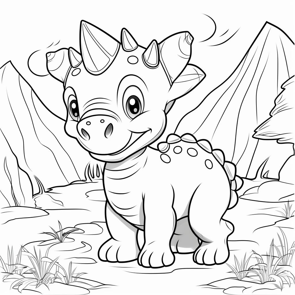 prehistoric Triceratops coloring pages | prehistoric Triceratops ...