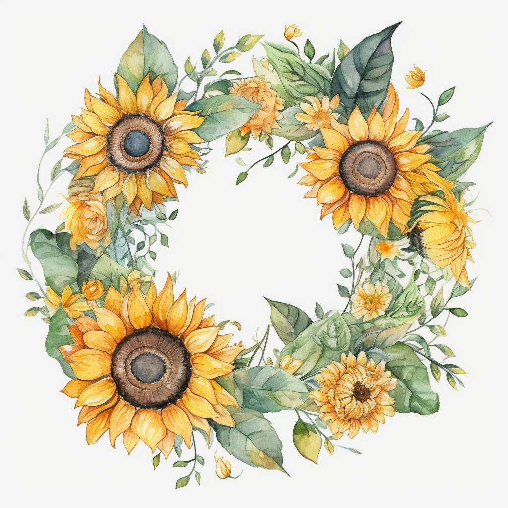 leaves circle cliparts