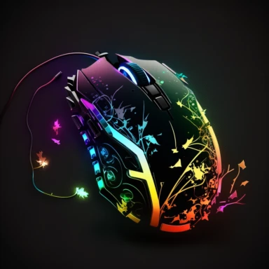 gaming mouse LED colorful clipart