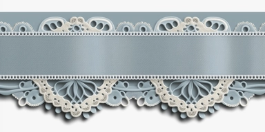 dusty blue decorative border straight ribbon lace clipart