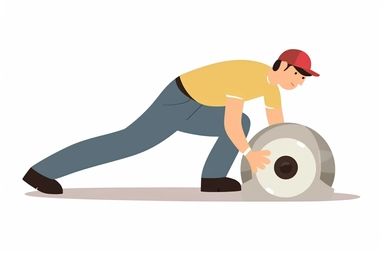 man rolling on the floor, clipart, vector hd, on white background