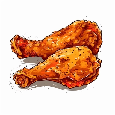 fried chicken leg clip art