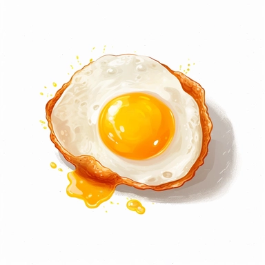 Fried egg, clipart