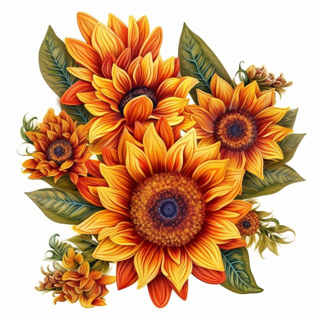 cartoon sunflower cliparts