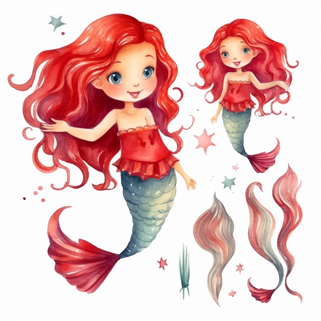 mermaid girl cliparts