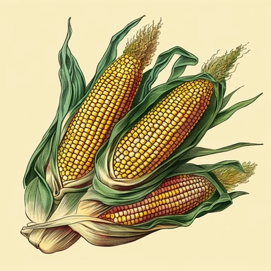 vintage corn, clipart, non-overlapping,