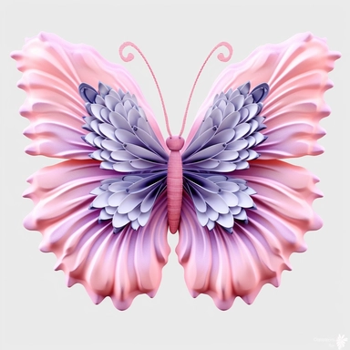 3D butterfly flower clipart features a vibrant and colorful flower with intricate petals. The flower is designed to give a three-dimensional effect, creating a lifelike appearance. The petals may be a combination of different colors, such as shades of pink, purple, or yellow, adding to the overall visual appeal.