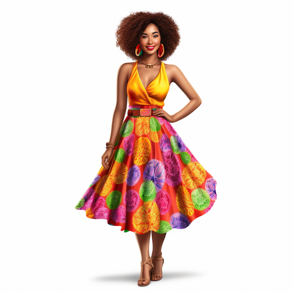 afro lady cliparts