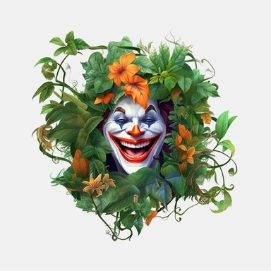 white background, coringa, 3d, super closeup, sticker, photorealistic, artwork of t shirt graphic of majestic forest, in digital painting style , beautiful flowers, sunset mountains and clouds , big vines, plants sorround, highly detailed clean, vector image, photorealistic masterpiece, professional photography, realistic, flat white background, isometric, vibrant vector, clipart, illustration, realism, 4k, , cinematic, front view, paradise, extremely white background –ar 20:30