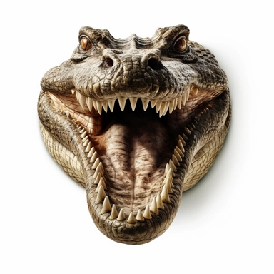 Big Creepy Crocodile Clipart isolated on white background