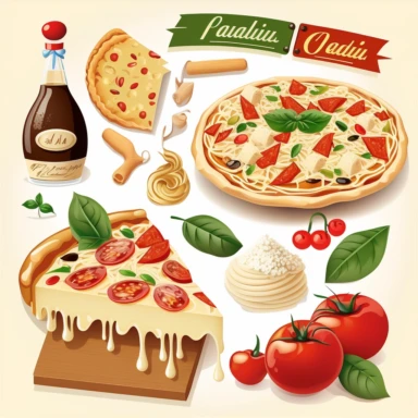 tasty italian food clipart