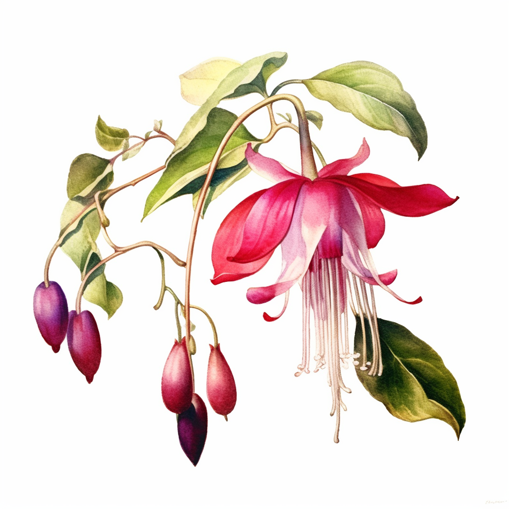fuchsia flower cliparts