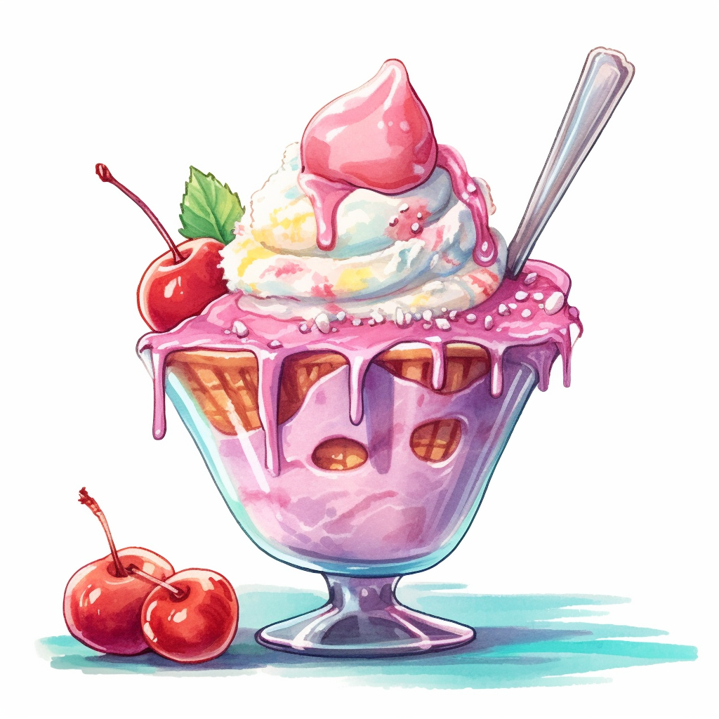 ice cream sundae clipart