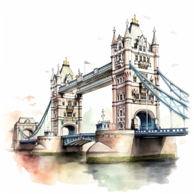london bridge UK, watercolour illustration clipart, extremely detailed, 4k, high quality, isolated on white background - Image #2 <@1098423716465102849>