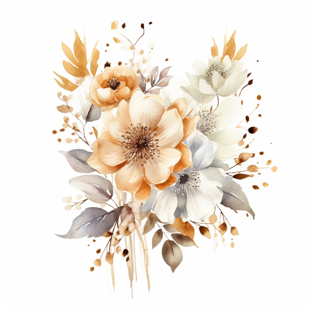 floral line cliparts
