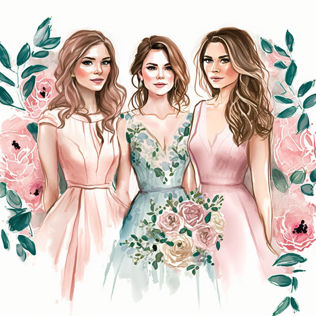 friends wedding cliparts
