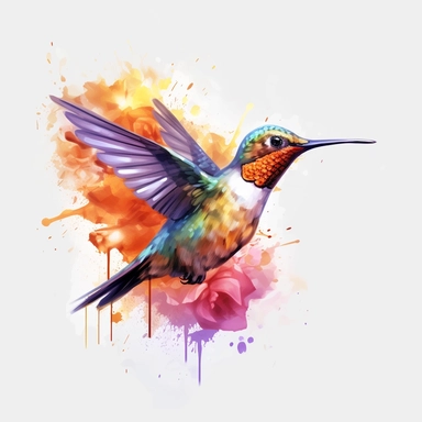 humming bird , creative shiny, super resolution, Pshycedelic PNG, Graffiti, Clipart, watercolor, realistic, 8k