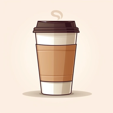 create a minimalistic coffee cup, clip art