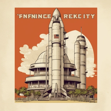clipart Kennedy Space Center, Florida , vintage, college art book
